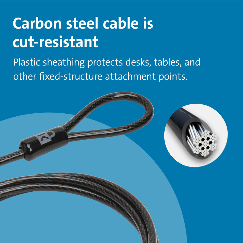 Kensington N17 Dell Laptop Computer Lock, Combination Security Locking Cable (K68008WW) Black | Combination security locking cable, deters laptop theft, fits Dell laptop security slots
