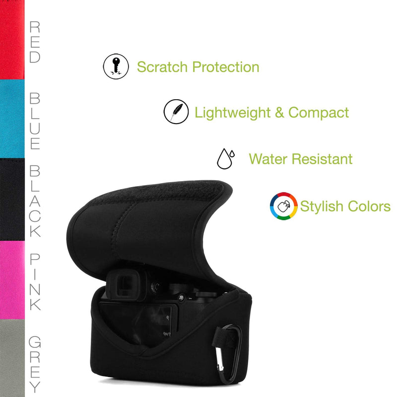 MegaGear MG1817 Ultra Light Neoprene Camera Case Compatible With Nikon Z50 (16-50MM) - Black, PU Leather One Size