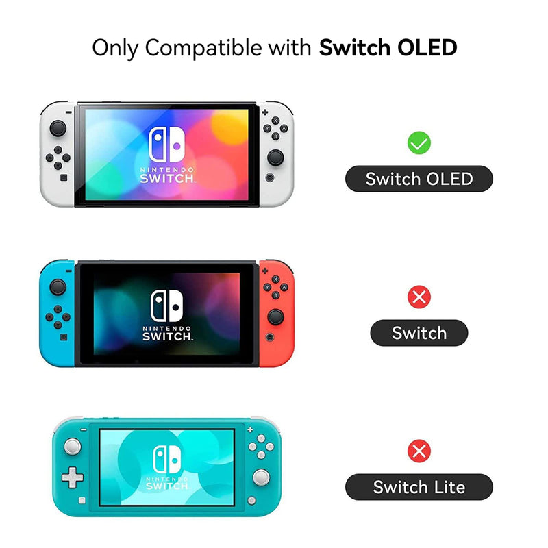 GeekShare Protective Case for Switch OLED Model,Anti-Scratch Slim Cover Case Compatible with Nintendo Switch OLED Separable Soft Silicone Shell with 2 Thumb Grip Caps- Sweetheart Skull