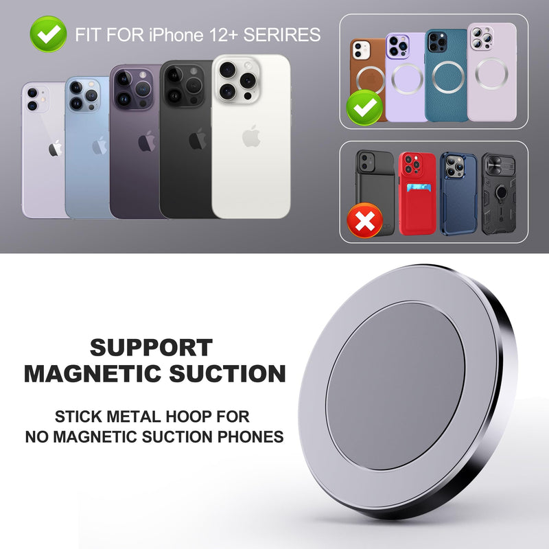 Surfcabin CNC Vent Phone Holder, Magnetic Car Air Vent Phone Holder Cradles Mount Compatible with F150 2015-2020 & Super Duty F250 F350 F450 2017-2021 Universal Bracket Stand for iPhone & Android