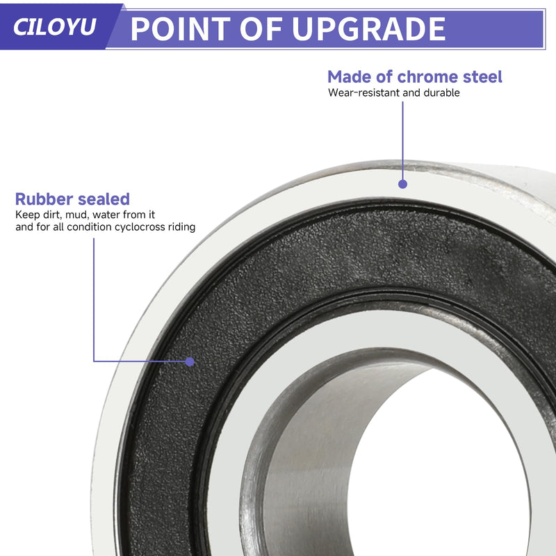 14mm 290mm Mini Bike Rear Wheel Axle Nut Kit with 6202RS Rear Bearing Compatible with Coleman CT200U-EX BT200X 196CC 200CC 6.5HP Mini Bike Powersports Accessories Parts 15mm Chain Adjuster 290mm rear axle