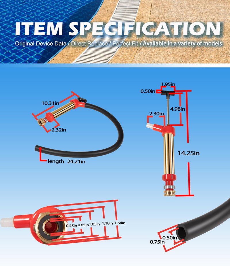 Yoursme 34060-0130 Marine Engine Oil Drain Hand Pump Boat Oil Change Pump Fits for OMC, Mercruiser, Brass,10.25" Long, 1.25" Diameter