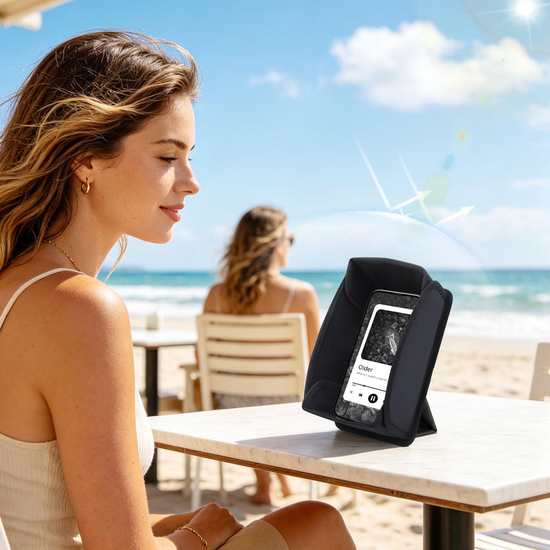 Phone Sun Shade Outdoor Sun Hood Sunshade for Phone Foldable Sun Shield | Protects from Sunlight and Glare,Universal Outdoor Holder, Travel Accessories(Black) black