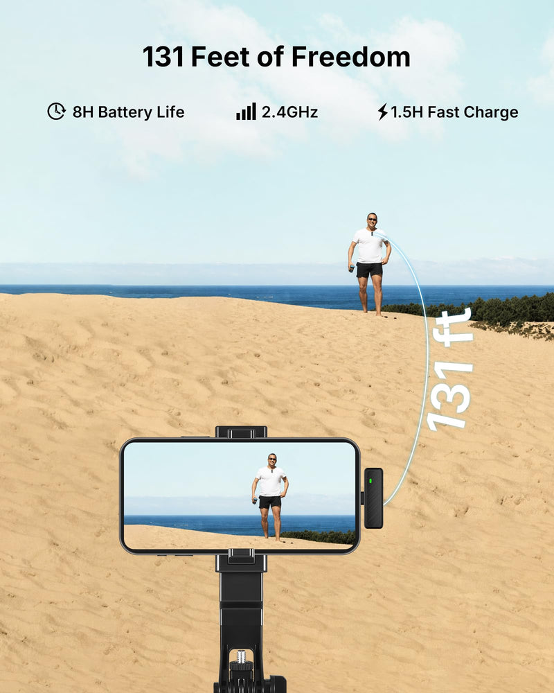 3-in-1 Vlogging Kit for iPhone, 71" Tripod with Lights and Mic | Magnetic & Clamp Phone Holder, Plug In & Record, No Setup, Noise Reduction Mic, Rechargeable Remote, Carrying Bag Included