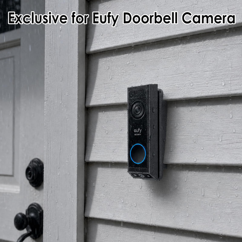 Vinyl Siding Mount for Eufy Doorbell Camera E340/C30/C31,Adjustable Angle Doorbell Wedge Corner Mounting Bracket Kit for Eufy E340,Camera Mount Solve Siding Tilt Problem(4" Standard Vinyl Siding Only)