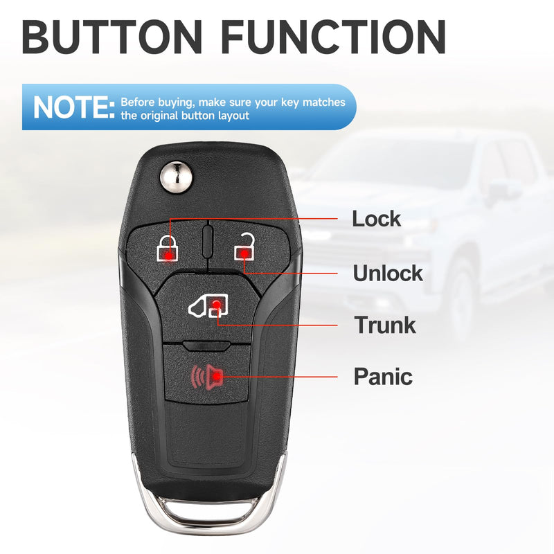 Smart Key Fob Replacement Remote fits for Ford Transit 2019-2021 Transit Connect 2019 2020 2021 2022 2023 Car Keyless Entry Remote N5F-A08TAA 315Mhz 49