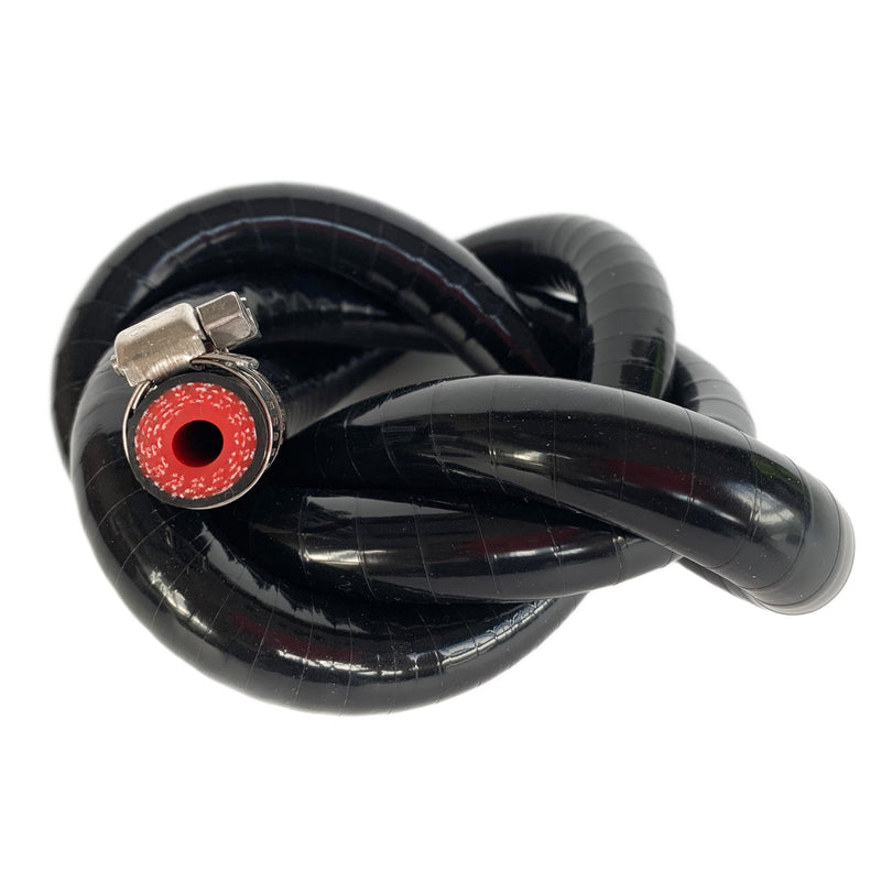 6.5MM (1/4") X 3.28FT Black High Temp Reinforced Silicone Heater Hose Radiator Coolant Straight Line(Work Pressure 145PSI/4-ply Reinforced/5MM Thick)+2 Clamp 6.5MM (1/4") X 3.28FT