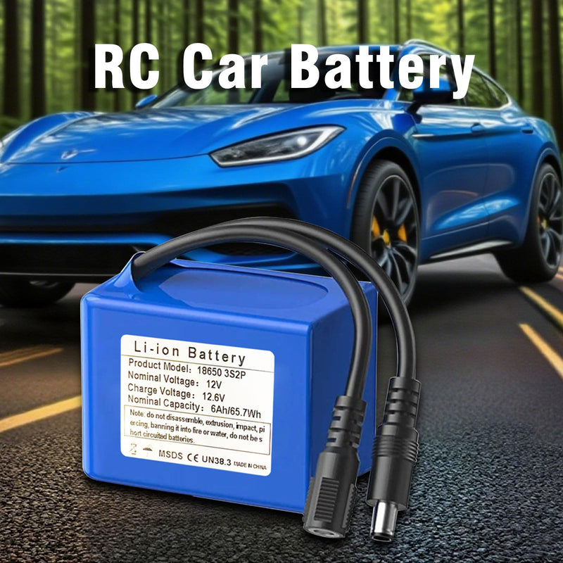 6000mAh 12V Lithium-Ion Battery Pack with Charger - Reliable Power Supply for RC Models Security Cameras Drones LED Projects Electronics & DIY Applications,DC5521 Output 12v 6Ah Battery
