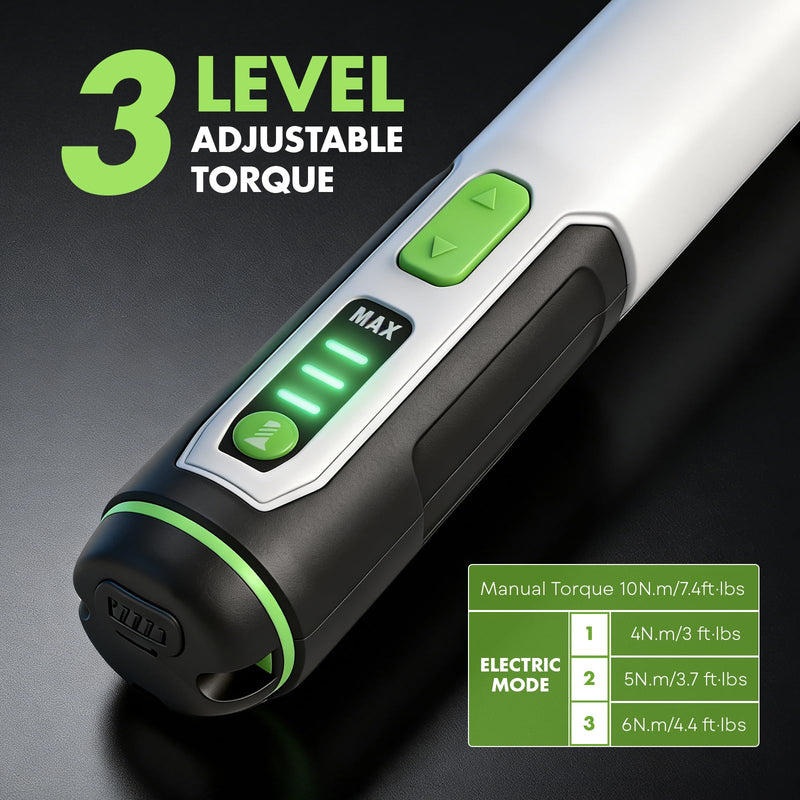 Electric Screwdriver Cordless Power Screwdrivers Set Tool Kit 10 Bits 3 Torque Settings LED Work Light Rechargeable for Furniture Bike Repair Tool 10 Bits No Case