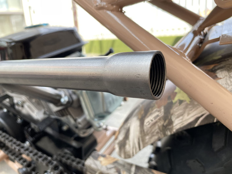 Upgrade Exhaust Pipe With Female Threaded For Predator 212cc 196cc Go Kart& Mini Bike, For Coleman Powersports CT200U,CT200U-EX,BT200X, For Honda GX160,GX200 silver