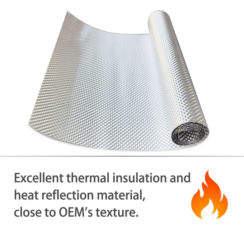 Exhaust Heat Shield Automotive Embossed Aluminum Heat Shield Muffler Exhaust Wrap, 15" x 39"