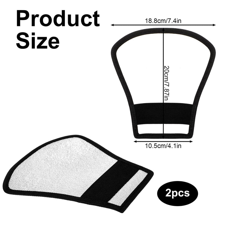 2 Piece Flash Diffuser Dual-Sided Macro Flash Diffuser Silver White | Reflector, Universal Speedlight Soft Light Modifier, for Camera