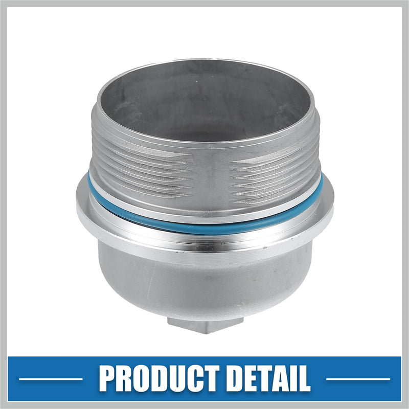 Engine Oil Filter Housing Cover Cap 12583470 for Chevrolet Camaro 3.6L 2010-2015 Metal Silver Tone Replacement Car Parts