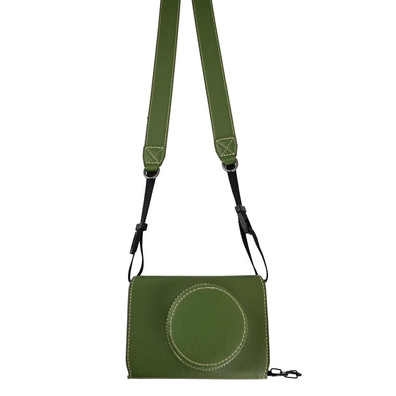 X-E5 Case, Handmade PU Leather FullBody Camera Case Bag Cover for Fujifilm X-E5 XE5 Bottom Opening Version + Neck Strap (Green) Green