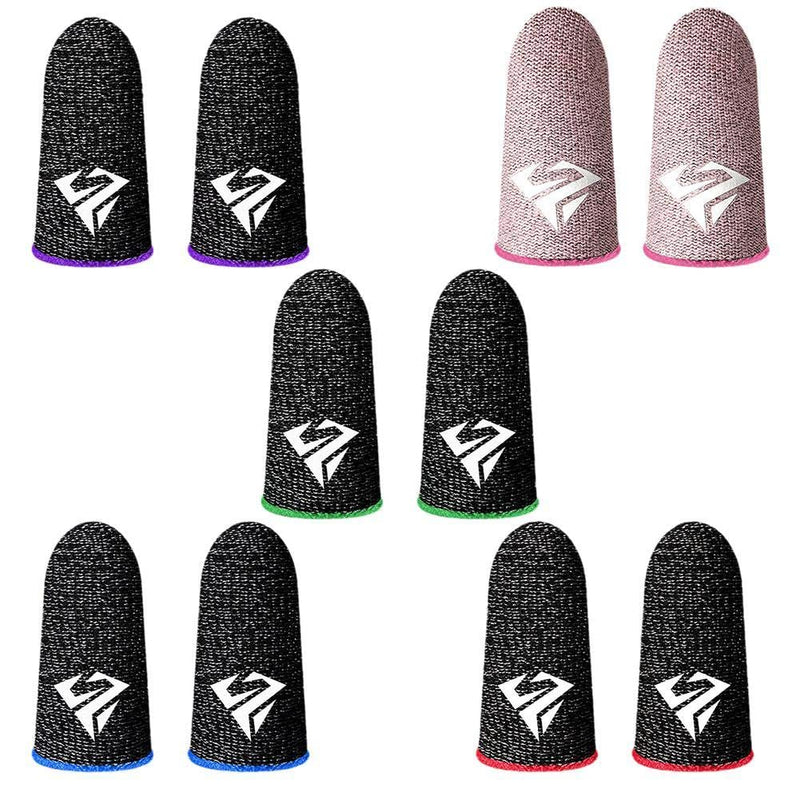 1Pair Finger Sleeves for Gaming,Thumb Sleeves Mobile Gaming Finger Protector,Anti-Slip Sweatproof Ultra-Thin 0.7mm Touch Screen Gloves Fingertip Cover for Mobile Game Gamin-g Thumb 2Pcs purple