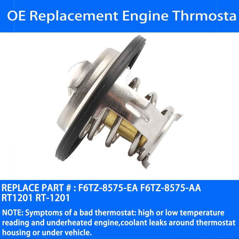 Engine Coolant Thermostat Compatible with Chevy 2005-2010 Cobalt,2010-2017 Equinox,2006-2011 HHR,2004-2014 Malibu,Replacement for Pontiac 2005-2006 G4 Pursuit 2002-2005 Sunfire OEM# 131-158 12622410