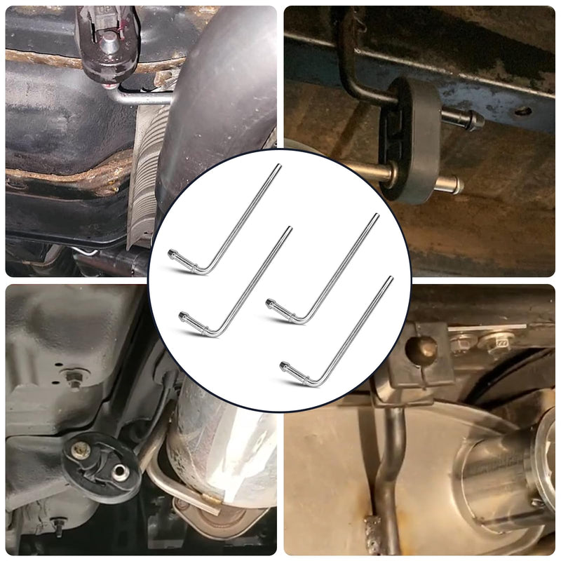 90° Bend Universal Exhaust Hanger Rods Fit for Wide Range of Exhaust Pipes 8 Inch Weld Bracket Kit- 4 Pack