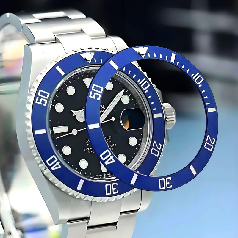 Ceramic Bezel Insert Replacement For Rolex Submariner 116610 114060 116613 116618 38mm 3pcs (Black+Blue+Green)