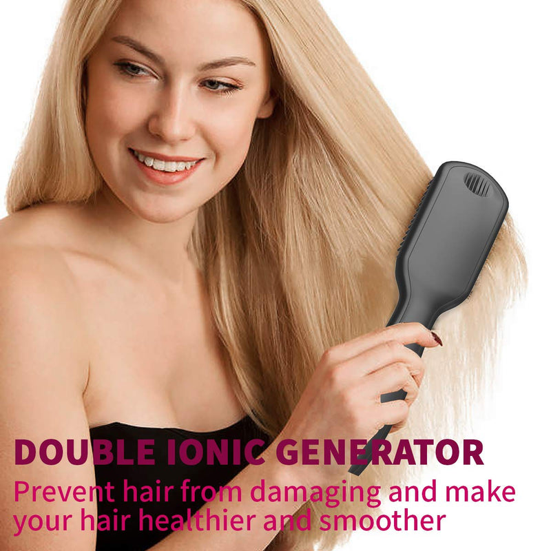 Hair Straighteners Brush for Women, 30s Quick Heating Hair Straightening Brushes Gifts to Her Heated Hair Straighener Comb for Self Styling 250°F-450°F Anti Scald