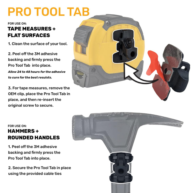 Spider Pro Tool Holster + Fall Prevention Tool Tether + 1 Pro Grip + 1 Drill Pin + 1 Adhesive Tab - Upgraded, Belt Mounted, Self Locking Holder System for Any Device