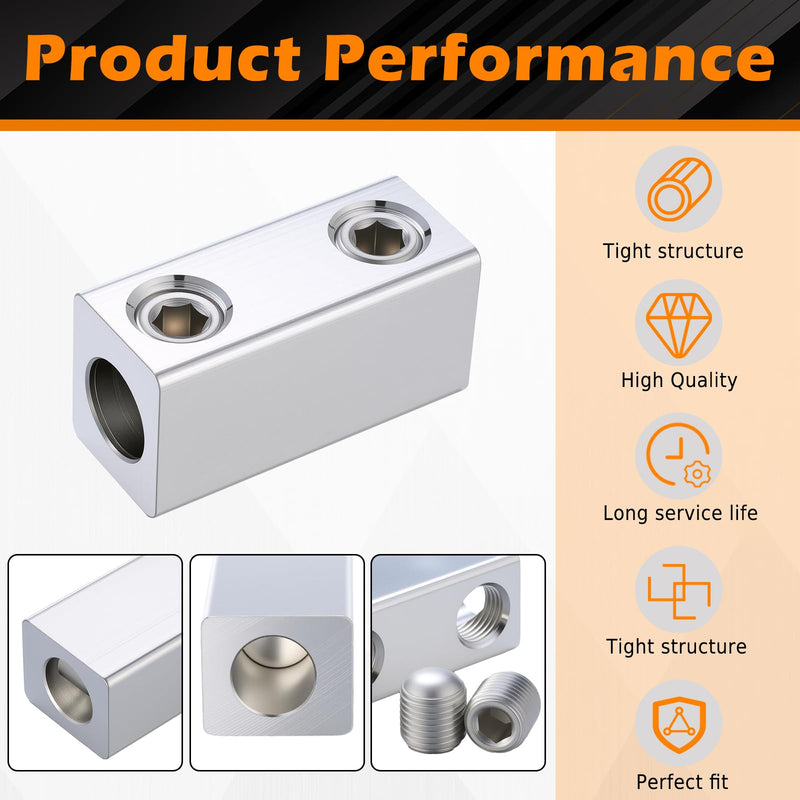 Blulu 4 Pack 4/0-6 AWG Dual Rated Splicer, Aluminum Splice/Reducer, Mechanical Connector, Ground Wire Connector, Silver