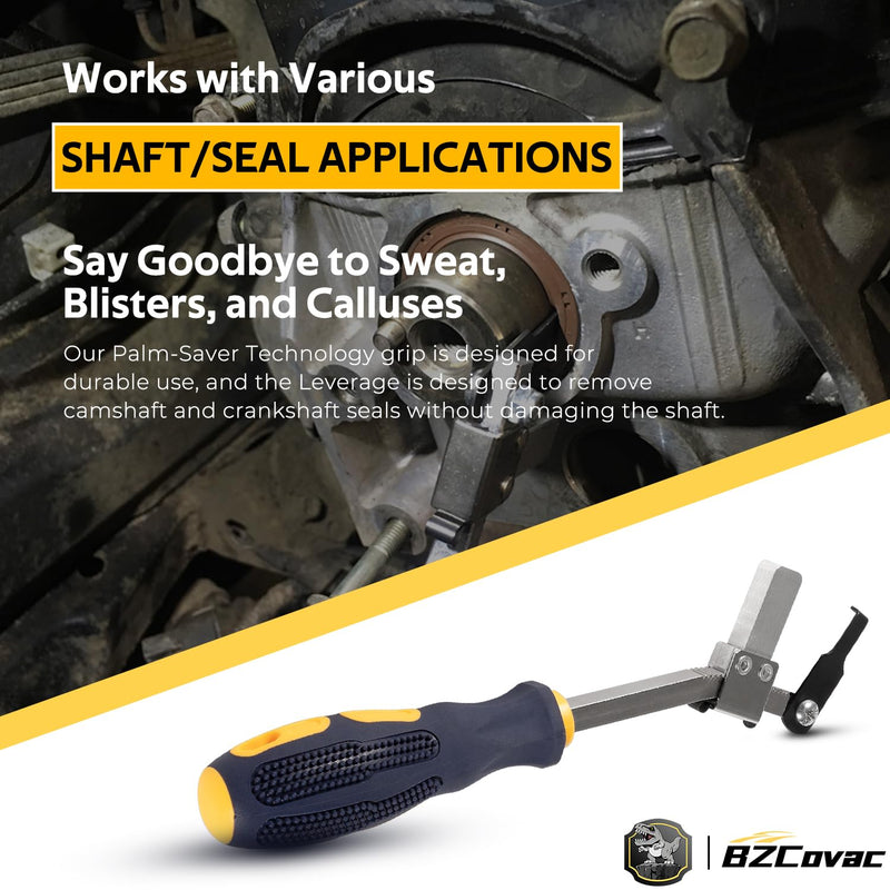 Shaft Type Seal Puller, Universal Seal Removal Tool for Camshaft and Crankshaft Seals with Adjustable Locking Fulcrum