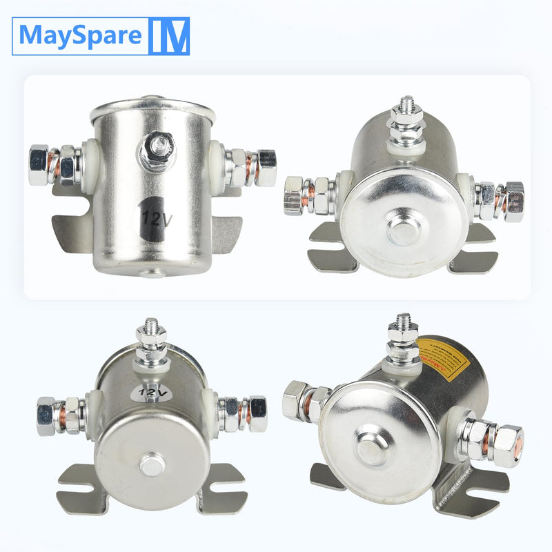MaySpare Max Transient 200A Trombetta 12V Solenoid Relay 3 Terminal Heavy Duty Winch Marine 24106 SPST 12 Volt Solenoid 3-Terminal