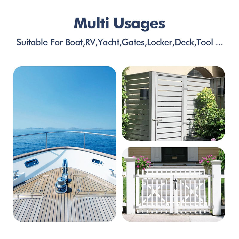 Boat T Type Hinge, Marine Grade Stainless Steel 316 Heavy Duty Strap Butt Hinge Durable Marine Applications for Hatch, Cabinet, Gate, and Door 4'' x 2"- 4 pack
