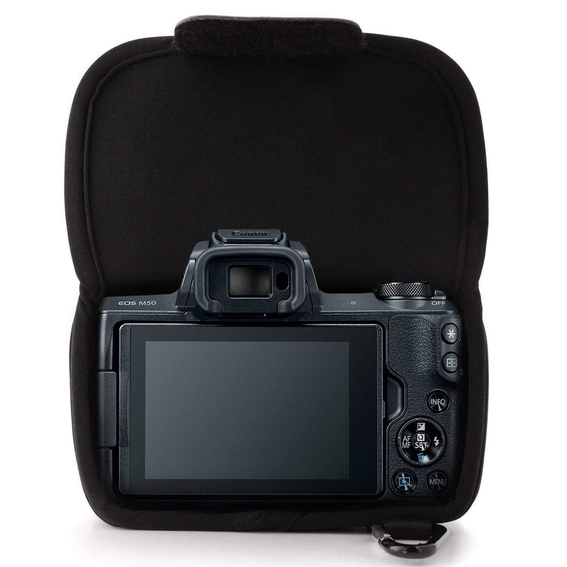 Megagear MG1036 Ultra Light Neoprene Camera Case Compatible With Canon Eos M50 Mark Iı (15-45MM), M50, M5 (15-45MM) - Black, PU Leather