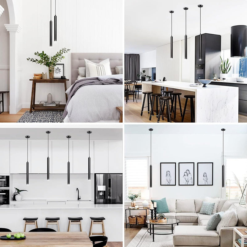 110V 12w 3000k Dia 5CM L40CM Tube LED COB Modern Pendant Lights Spot Light Downlight Hanging Lamp for Kitchen Island Dining Room Bar Counter Shop