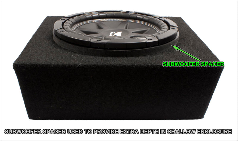 8" Subwoofer Speaker Spacer Depth Extender Extending Ring - 1/2" Thick - ID: 7 1/8" OD: 8 7/8" - SSK8KQS - Stackable - Perfect for Framing Fiberglass Enclosures