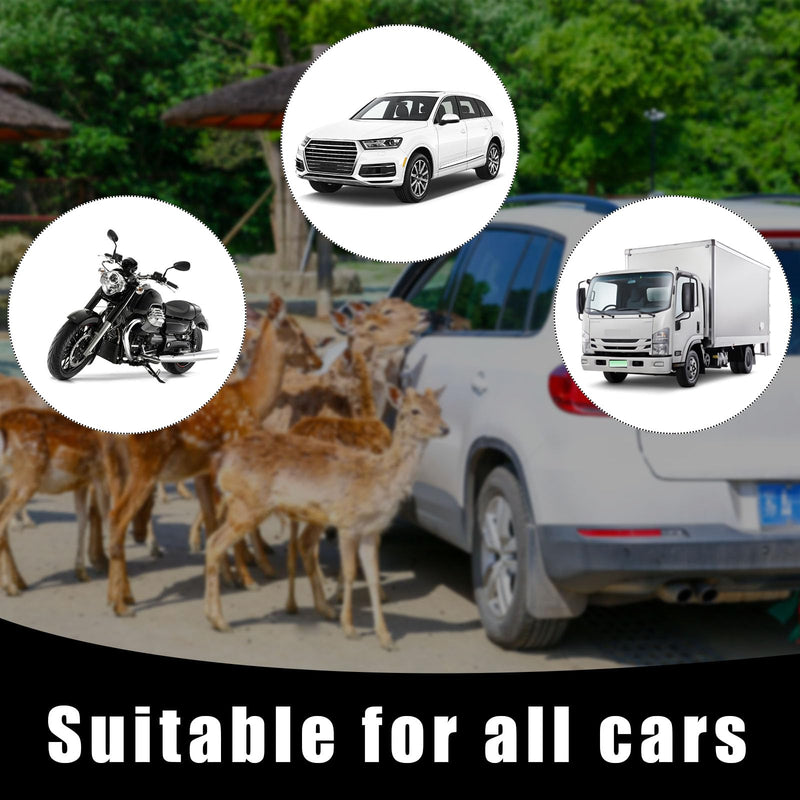 4 PCS Deer Whistles for Car, Auto Save a Deer Warning Device, Universal Deer Horn with Rubber Pads to Avoid Collision, Animal Alert Motorcycle Car Accessories (Black) Black 4 PCS