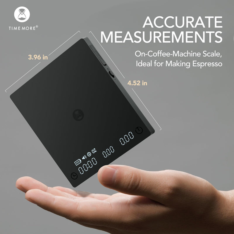 Timemore Basic Mini Coffee Scale, Slim & Lightweight Design, Three Modes | Digital Espresso Scale with Timer for Precision Brewing Black