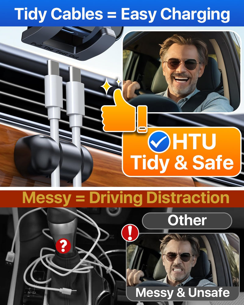 2026 Latest Upgrade Military-Grade Anti-Shake 90+LBS Car Phone Holder | Strong Suction 360° Rotating Short Fixed Arm Cellphone Mount Dash Windshield Vent Cradle for iPhone 17 16 Pro Max Deep Black