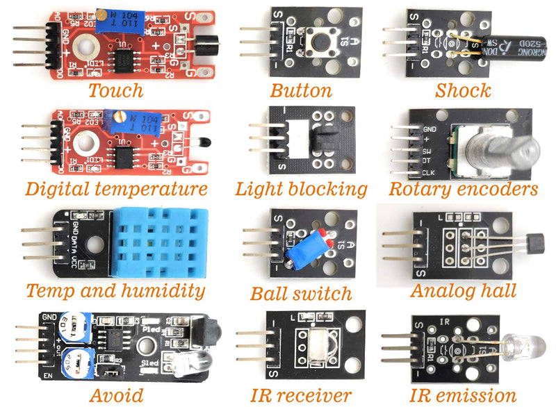 38 in 1 Sensor Module kit for Arduino Rapsberry Pi Project