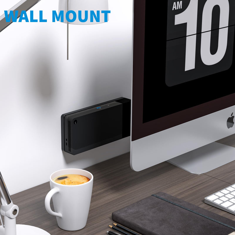 Under Desk Mount and Wall Mount Compatible with Dell WD19 / WD19S / WD19DC / WD19DCS / WD19TB / WD19TBS / WD19TB / WD22TB4 Dock, Acrylic Docking Station Holder (Black Holder Only)