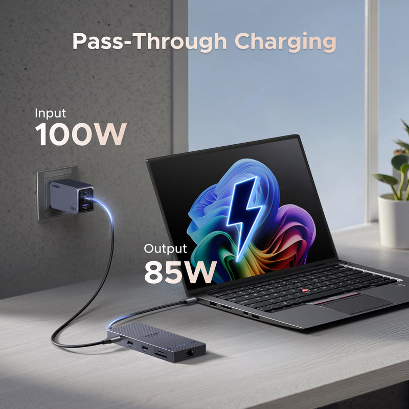 UGREEN USB C Docking Station Dual Monitor 4K@60Hz, 10-in-1 Dock with 2xHDMI | 3x10Gbps USB A&C Ports, 1x5Gbps USB-A, SD/TF 3.0, 100W PD, 1000Mbps Ethernet, Revodok Dock for Dell, HP, XPS and More