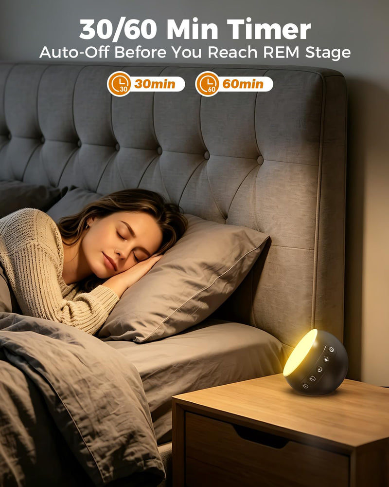 Wireless Light Therapy Lamp, 10000 Lux UV-Free Full-Spectrum Sun Lamp, 3 Color Temperatures, 5 Brightness, Timer, Rechargeable for Home Office Travel Black