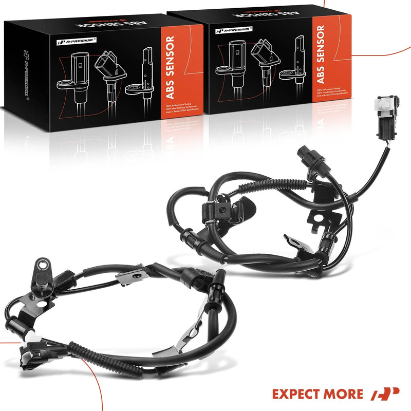 A-Premium ABS Wheel Speed Sensor Compatible with Hyundai Models - Sonata 2005-2011, Azera 2006-2011, Sedan - Front Driver and Passenger, (2-PC Set), Replace# 598103K000, 598403K000, 598303K000
