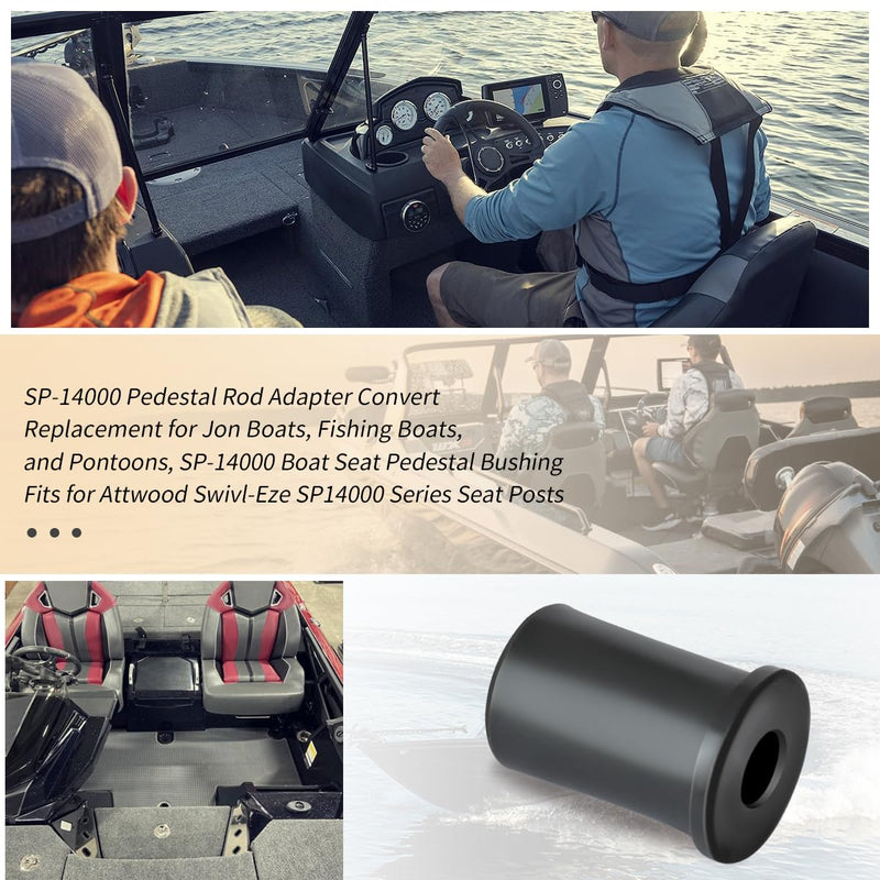 SP-14000 Adapter Bushing Compatible with A-ttwood Swivl-Eze SP14000 Series Seat Posts, SP-14000 Pedestal Adapter Bushing Fits for Convert 1.77 Inch Base X 3/4 Inch Pin Post Seat