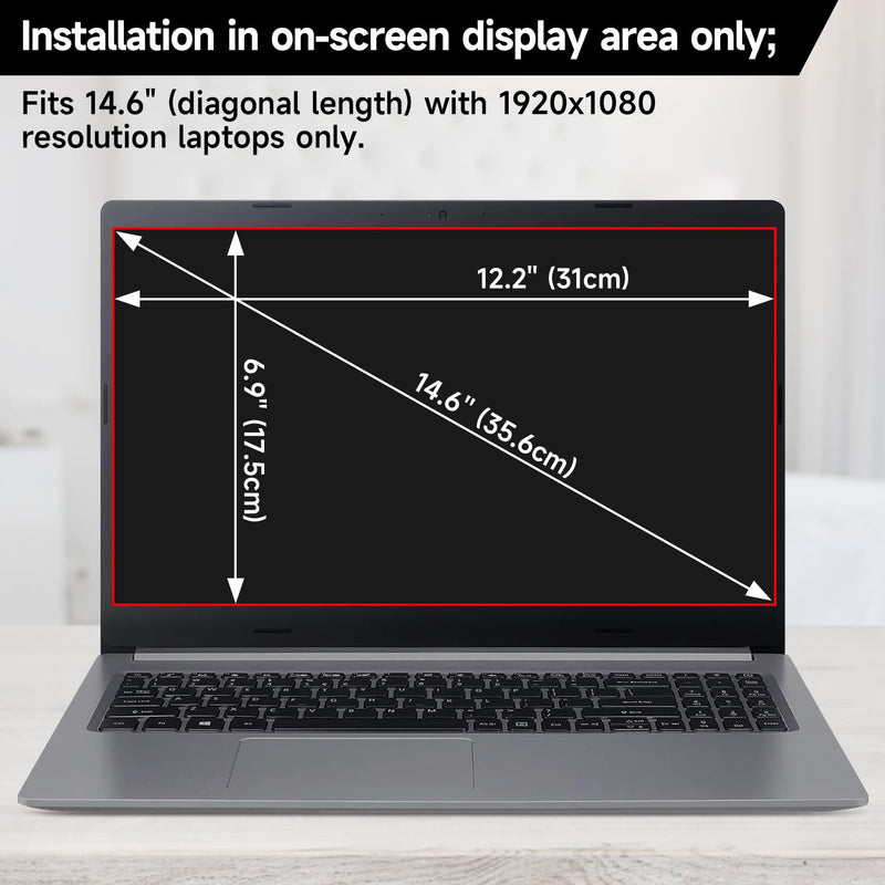 2 Pack (1920x1080) Display 14 Inch Laptop Privacy Screen 16:9, Anti Blue Light Glare & Anti Scratch Computer Privacy Shield, Not for 14" with 1920x1200 Resolution Laptop 2 PACK 14 Inch Privacy Screen(16:9)