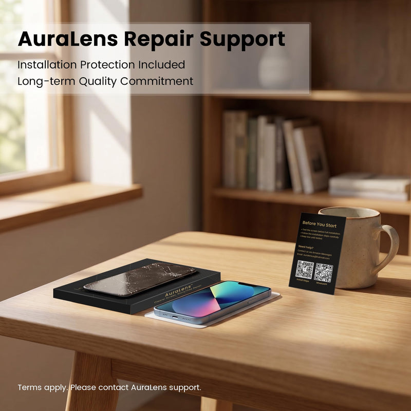 AuraLens for iPhone 13 Screen Replacement Kit LCD Touch Display Assembly | A2482 A2631 A2633 A2634 A2635, FHD INCELL Digitizer 6.1 Inch, COF, Pre-Tested, Repair Tools, Waterproof Adhesive, Black