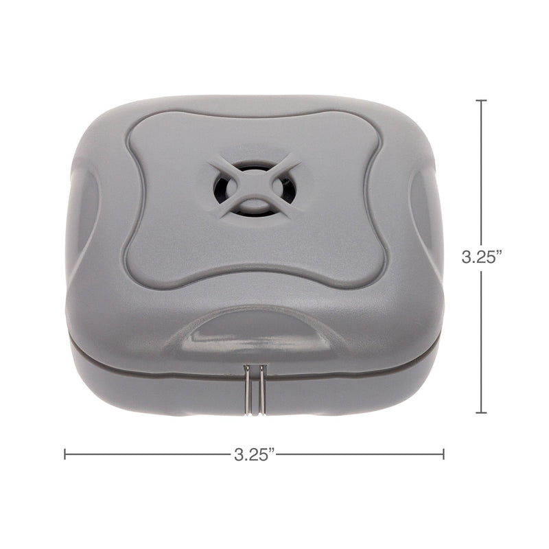 2 Pack Water Leak Detector - 95 dB Flood Detection Alarm Sensor for Bathrooms, Basements, Laundry Rooms, Garages, Attics and Kitchens by Mindful Design (Grey, 2 Pack) 2 Count Grey