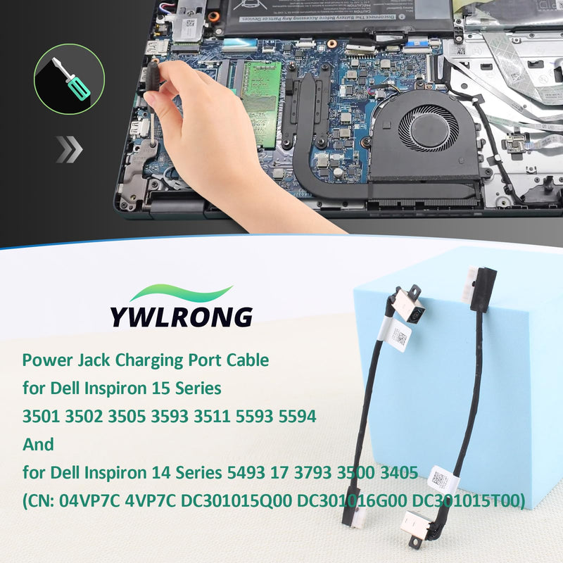 YWLRONG Charging Port for Dell Inspiron 15 Power Jack Plug Flex Cable for Inspiron 14 Dock Connector Replacement Accessories Parts