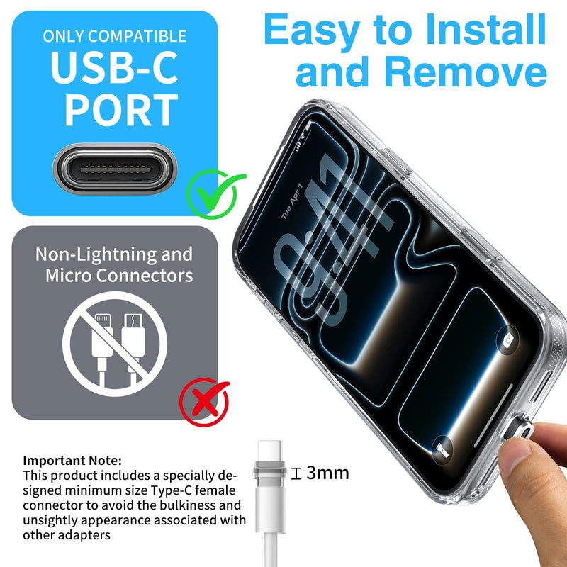 USB C Dust Plugs, 4 Pack USB TypeC Port Anti Dust Cover Not Affect Charging | Compact USB-C Dust Plug & Adapter, Compatible with iPhone 17 16 15 Pro Max Plus Samsung S25 S24 Ultra & Type-C Devices & More