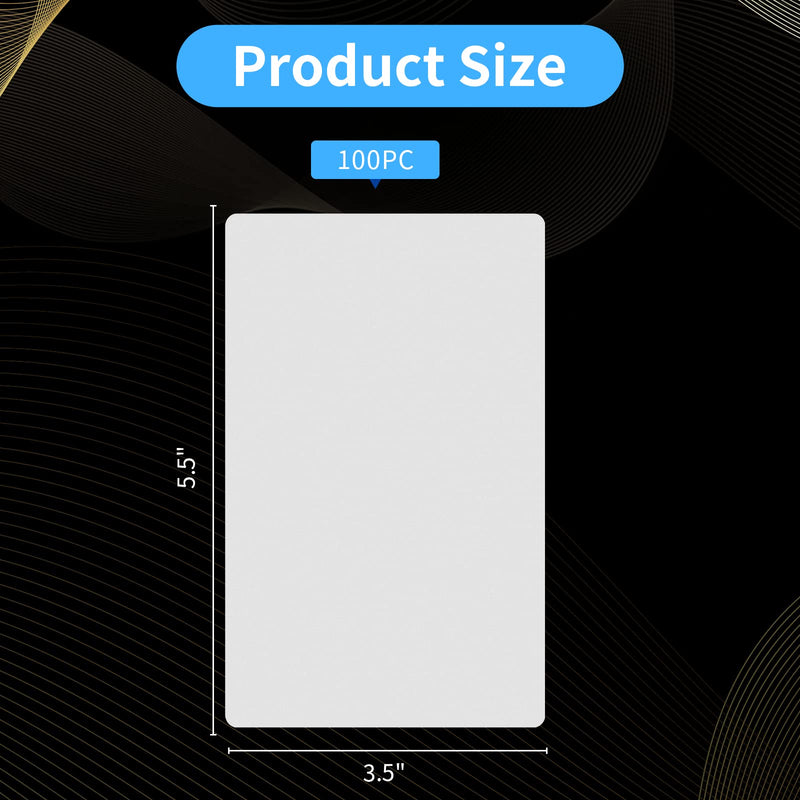 Index Card Laminating Pouches 3x5 File Card Laminating Pouches Lamination Pouches Recipe Card Laminating Pouches for Work Permits Pass Cards Student ID Cards (100, 5mil) 100