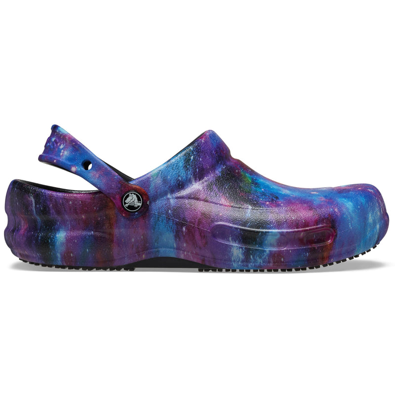 Crocs Unisex-Adult Bistro Graphic Clogs, Slip Resistant Work Shoes 9 Women/7 Men Black/Black