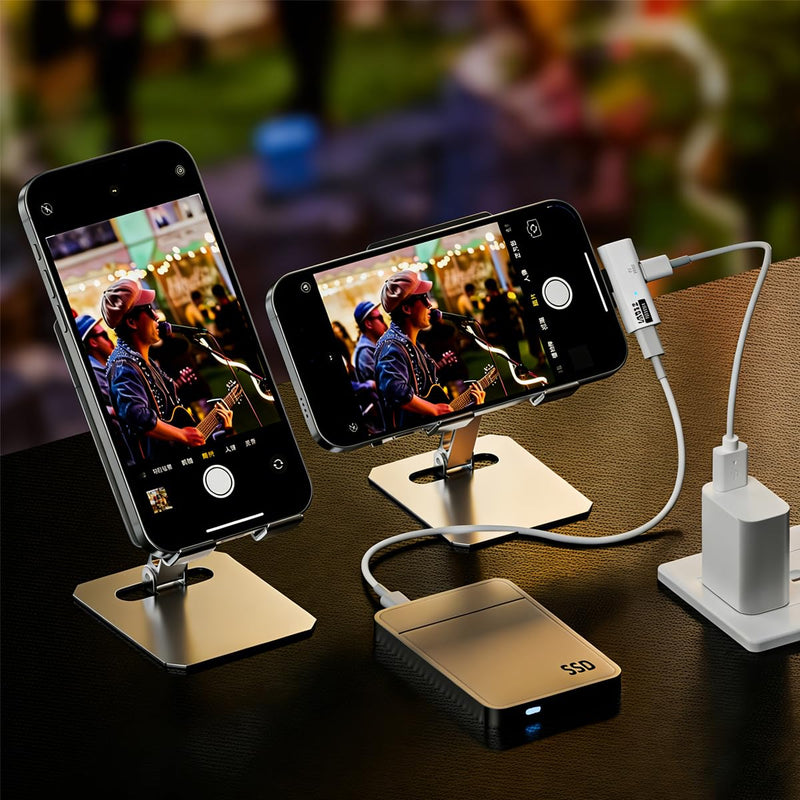 USB C Splitter 2 in 1 Adapter, 100W PD Fast Charging & 10Gbps Data Transfer | USB C OTG Adapter, USB C Male to Dual Female Extender for iPhone 15 Pro Max, Steam Deck, MacBook, iPad, Galaxy S24