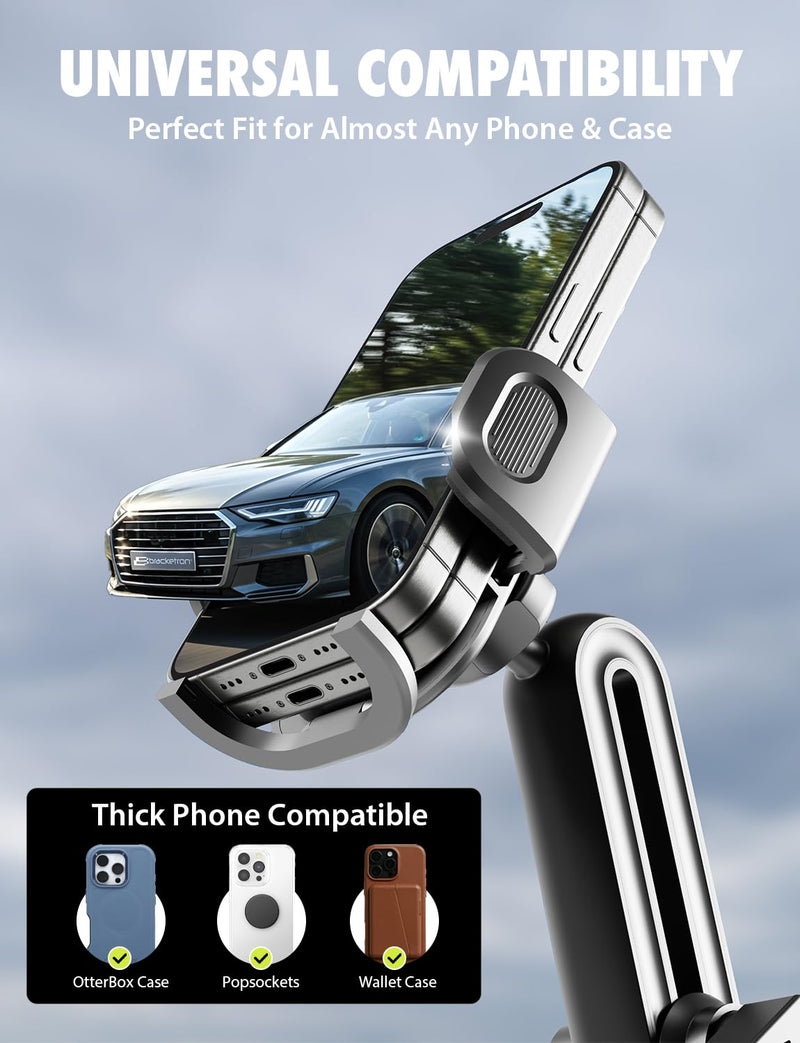 Bracketron TripGrip Cup Holder Phone Mount for Trucks, 360° Expandable Base | TripGrip cup holder phone holder with one-click release, expandable base securely holds smartphones & GPS devices up to 4.2"