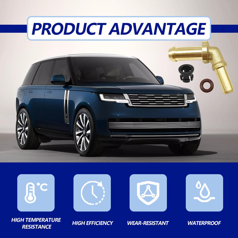 Thermostat Water Outlet Hose Connector LR048474 C2Z28258 LR049990 Compatible with Land Rover Sport Discovery Range Rover, Jaguar XJ XF XK 4 Velar 3.0 V6 5.0 V8
